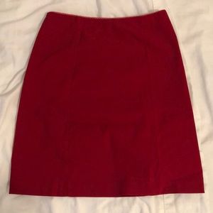 Red midi skirt